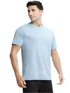 Men&#39;s Super Combed Cotton Rich Round Neck Half Sleeve Dusty Blue T-Shirt