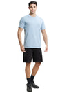 Men&#39;s Super Combed Cotton Rich Round Neck Half Sleeve Dusty Blue T-Shirt