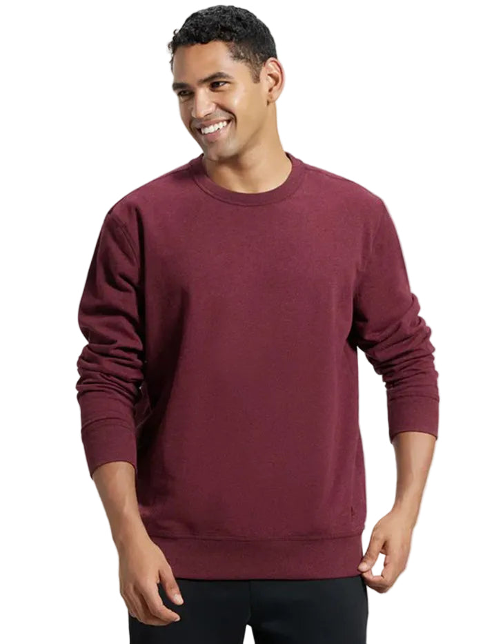 Men's Super Combed Cotton French Terry Solid Sweatshirt - Burgundy