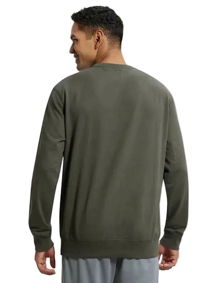 Men's Super Combed Cotton French Terry Solid Sweatshirt - Deep Olive