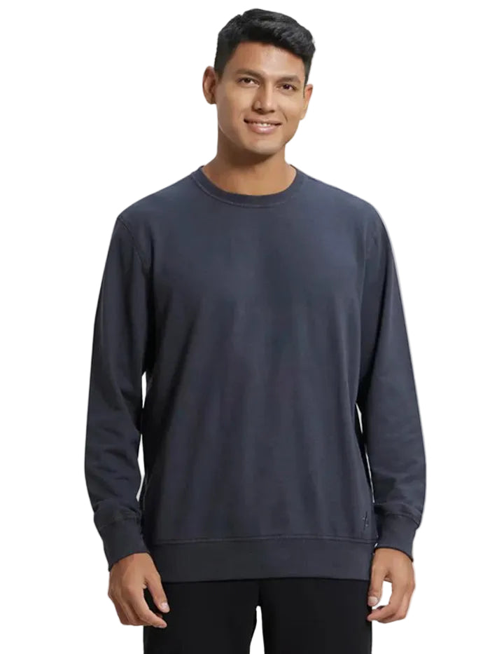 Men's Super Combed Cotton French Terry Solid Sweatshirt - Graphite