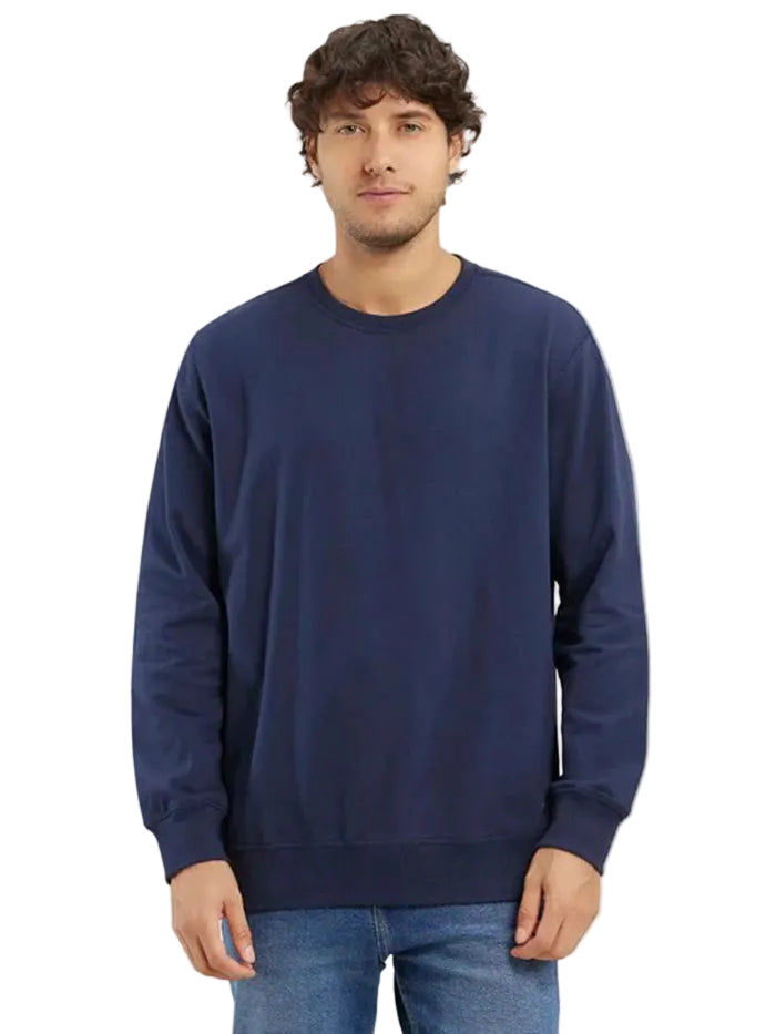 Men's Super Combed Cotton French Terry Solid Sweatshirt - Navy