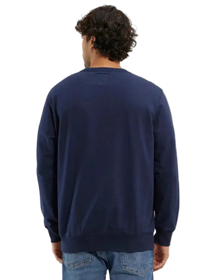Men's Super Combed Cotton French Terry Solid Sweatshirt - Navy