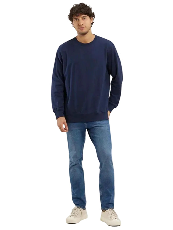 Men's Super Combed Cotton French Terry Solid Sweatshirt - Navy