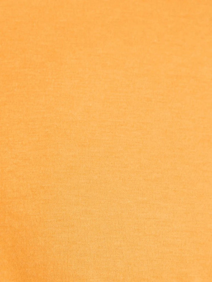 Super Combed Cotton Rich Solid V Neck Half Sleeve T-Shirt - Burnt Gold