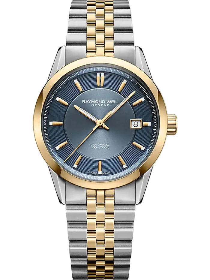 RAYMOND WEIL FREELANCER AUTOMATIC TWO-TONE BRACELET WATCH