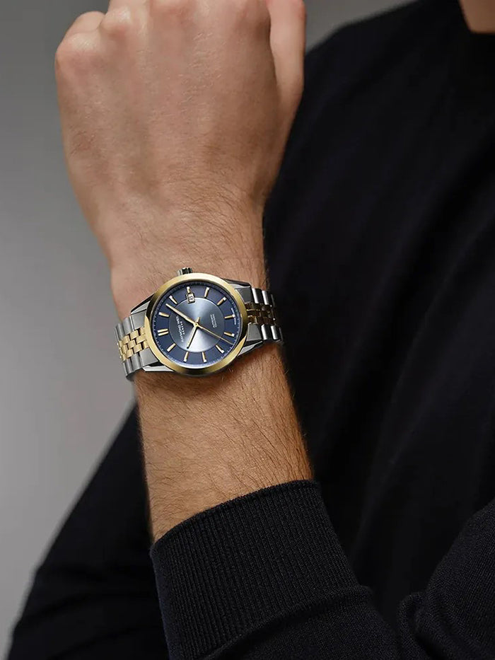 RAYMOND WEIL FREELANCER AUTOMATIC TWO-TONE BRACELET WATCH