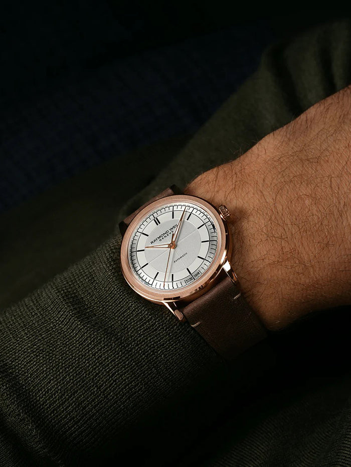 RAYMOND WEIL MILLESIME MEN'S AUTOMATIC LEATHER WATCH