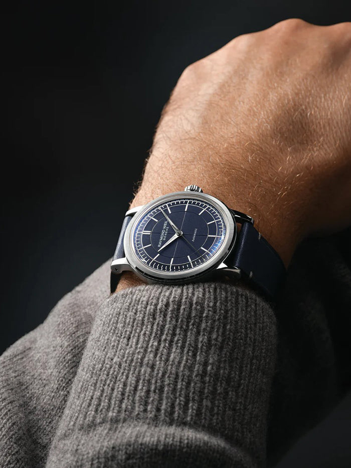 RAYMOND WEIL MILLESIME MEN'S AUTOMATIC BLUE LEATHER WATCH