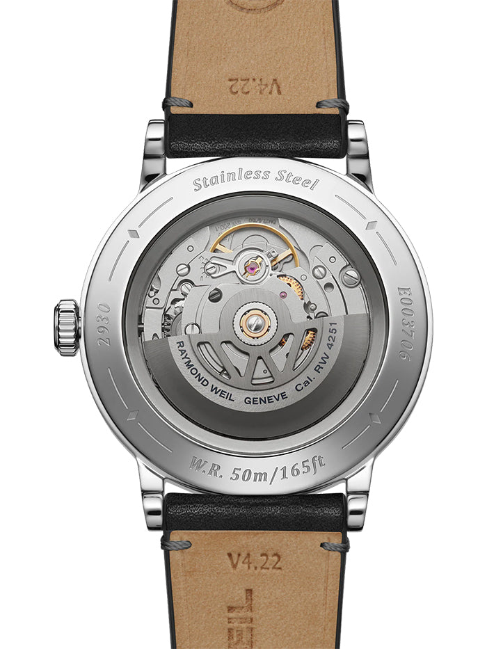 RAYMOND WEIL MILLESIME MEN'S AUTOMATIC SMALL SECONDS BLACK WATCH