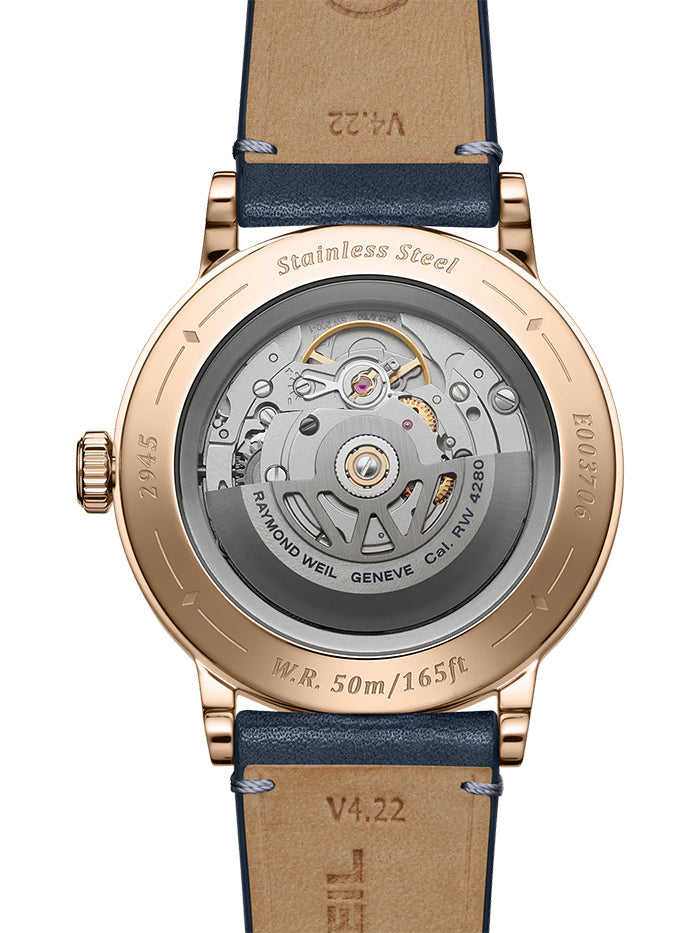 RAYMOND WEIL MILLESIME AUTOMATIC MOON PHASE MIDNIGHT BLUE WATCH