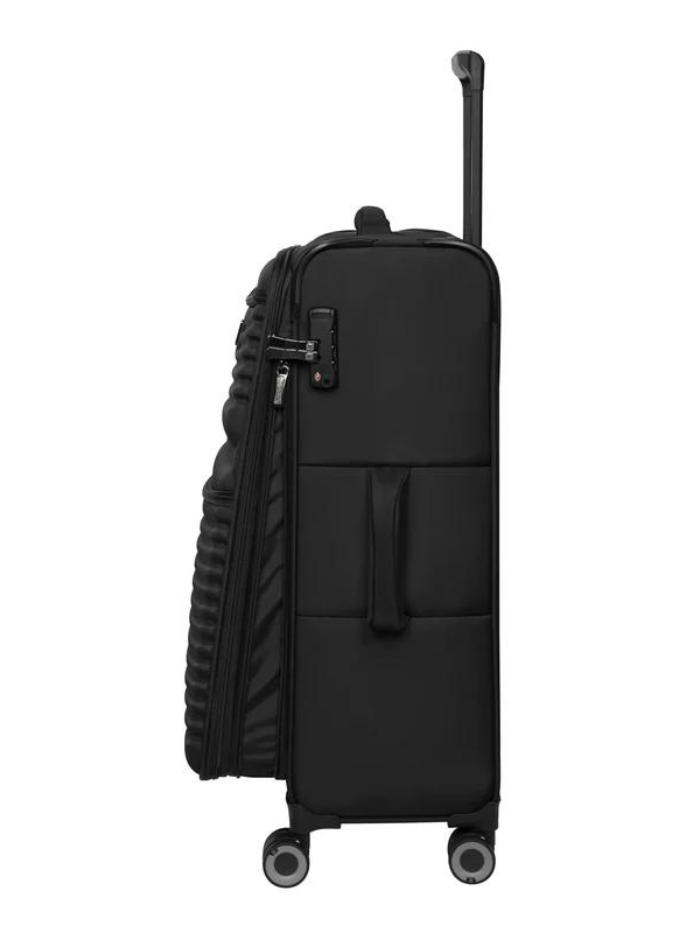 Precursor Black Expandable 8-Wheel Suitcase with TSA Lock it luggage