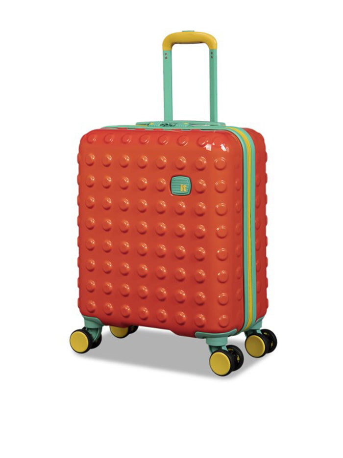 IT LUGGAGE BOBBLE BLOC KIDS TEXTURED HARD SIDED CABIN TROLLEY SUITCASE