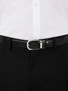 HORSESHOE BUCKLE BLACK / BROWN 30 MM REVERSIBLE LEATHER BELT