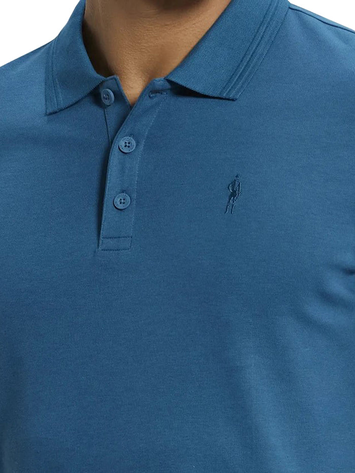 Super Combed Cotton Rich Solid Half Sleeve Polo T-Shirt - Seaport Teal