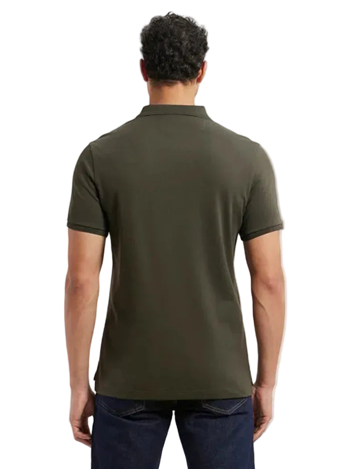 Men's Super Combed Cotton Rich Solid Half Sleeve Olive Polo T-Shirt