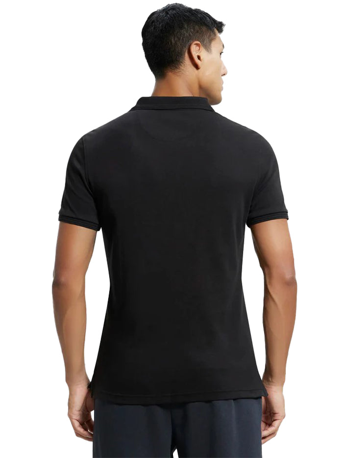 Men's Half Sleeve Black Polo T-Shirt