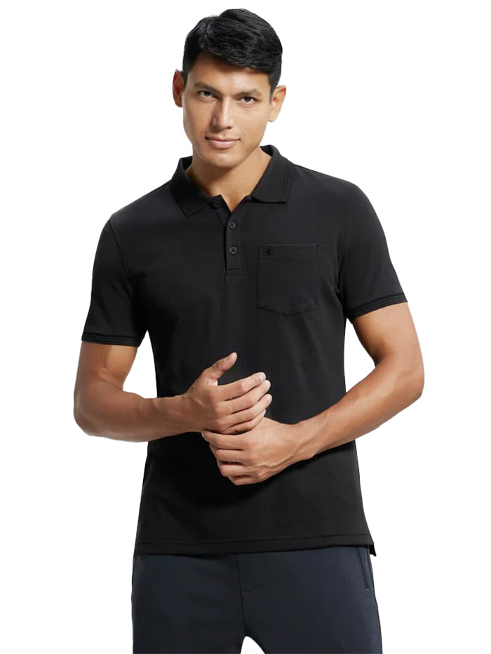 Men's Half Sleeve Black Polo T-Shirt