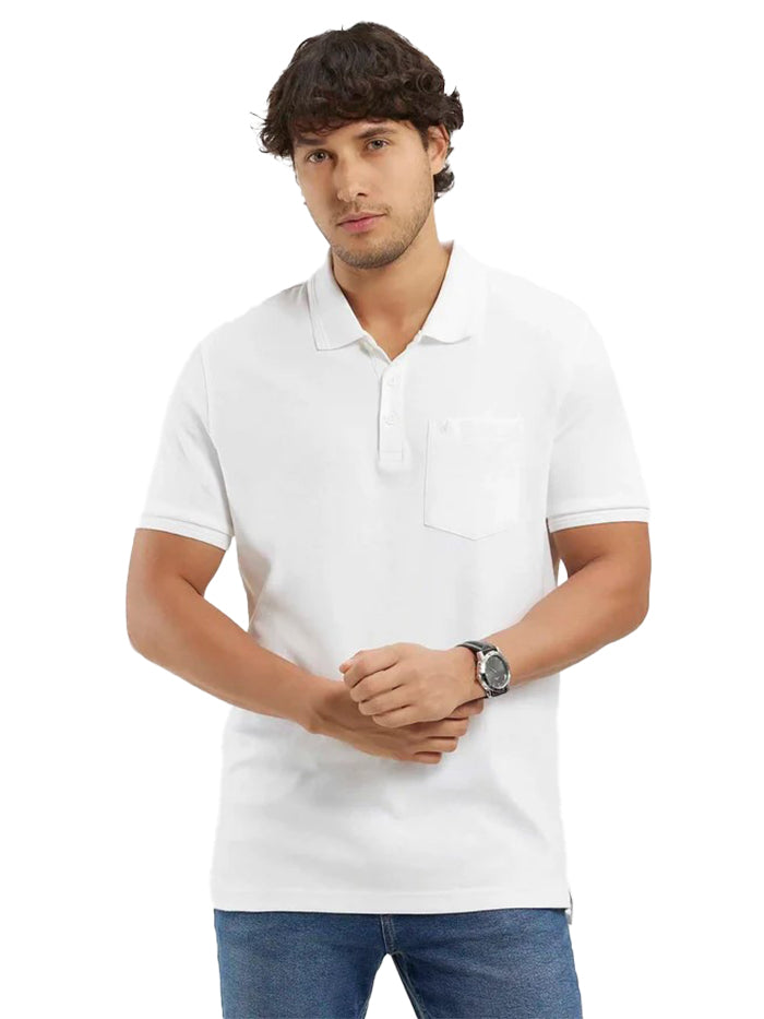 Men's Half Sleeve White Polo T-Shirt