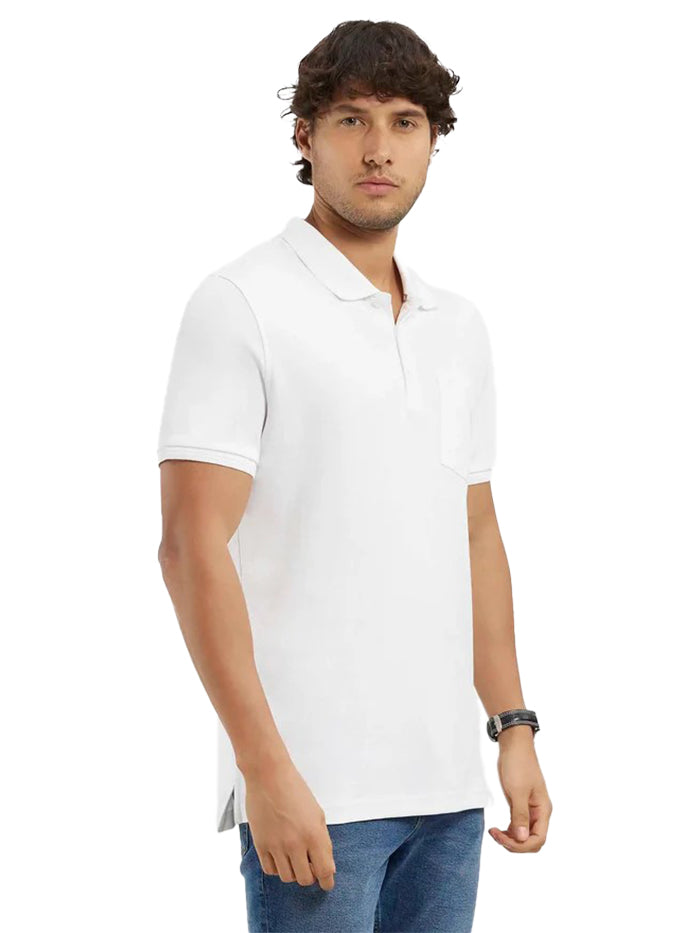 Men's Half Sleeve White Polo T-Shirt