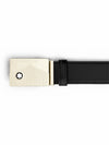 HORSESHOE BLACK 35 MM LEATHER BELT