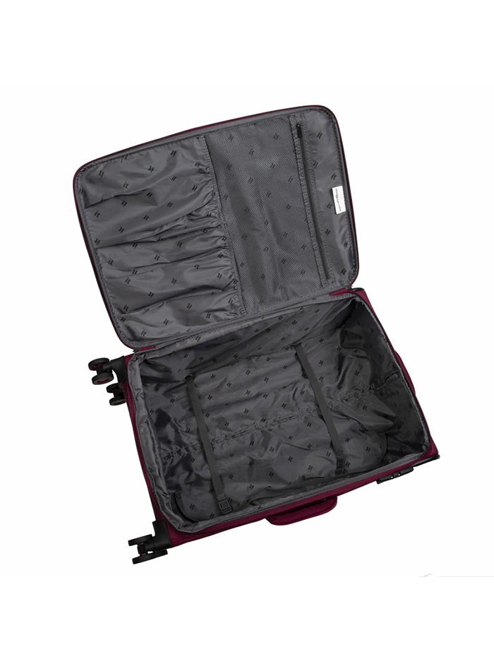Precursor Dark Red Expandable 8-Wheel Suitcase with TSA Lock it luggage