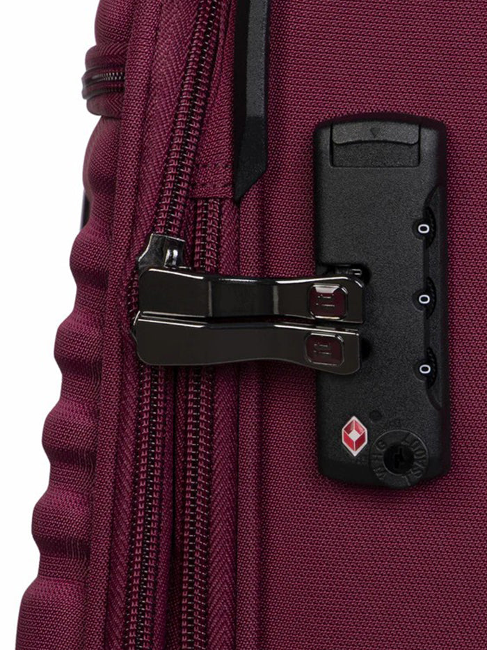 Precursor Dark Red Expandable 8-Wheel Suitcase with TSA Lock it luggage