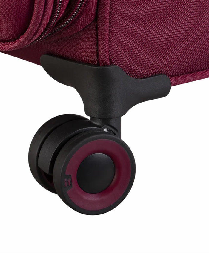 Precursor Dark Red Expandable 8-Wheel Suitcase with TSA Lock it luggage