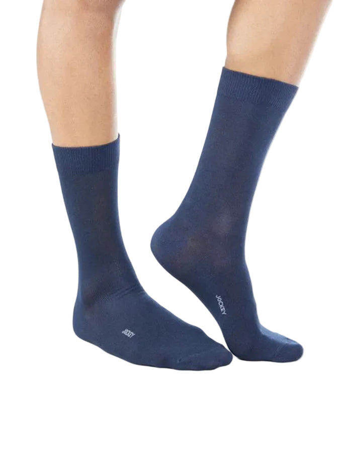 Mercerized Cotton Elastane Stretch Crew Length Socks with StayFresh Treatment