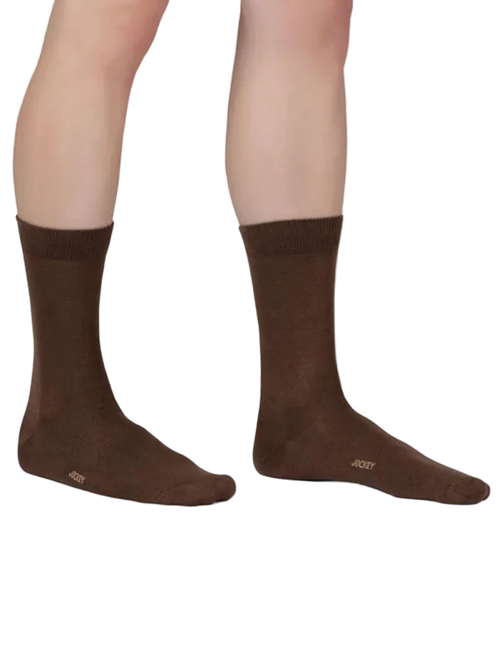 Mercerized Cotton Elastane Stretch Crew Length Socks with StayFresh Treatment