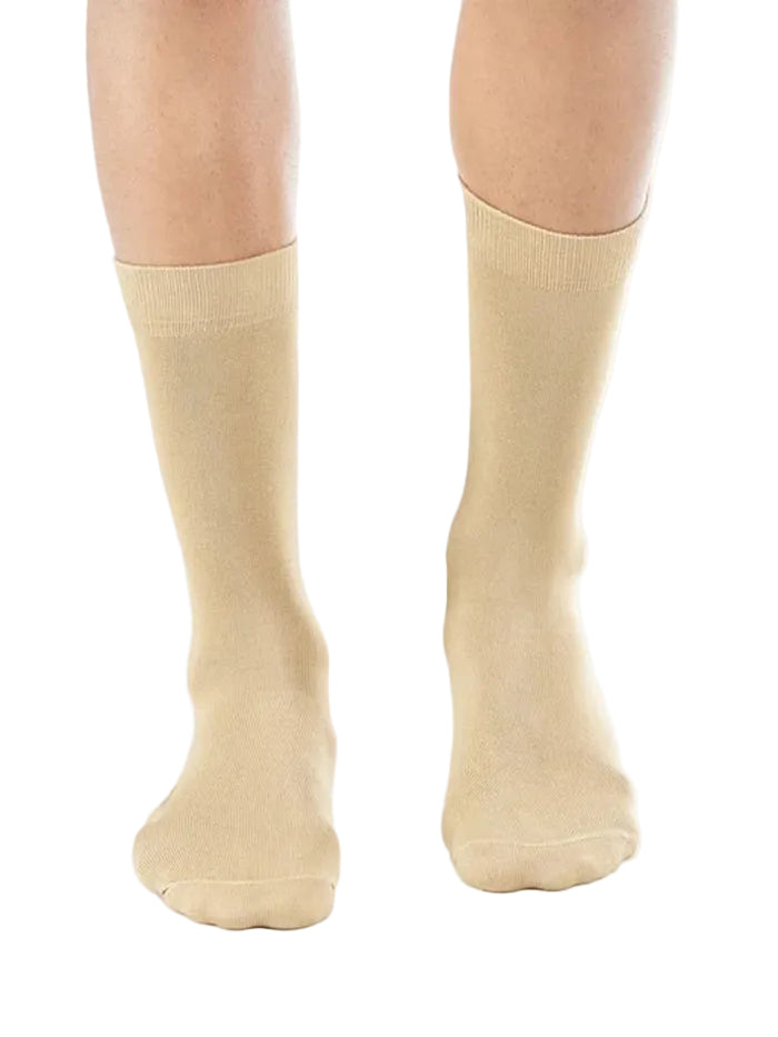 Mercerized Cotton Elastane Stretch Crew Length Socks with StayFresh Treatment