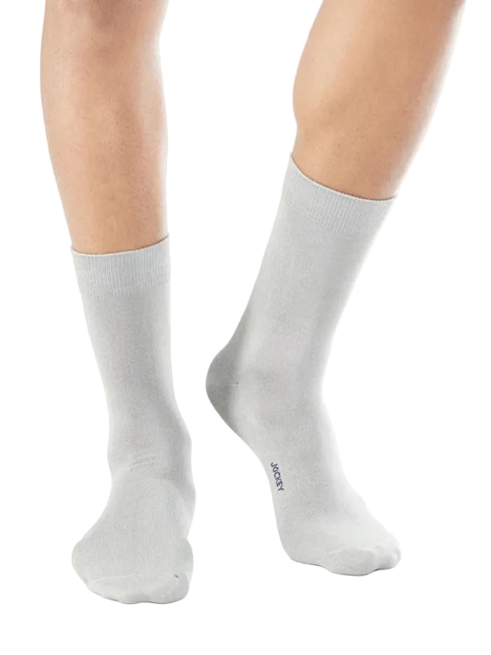 Mercerized Cotton Elastane Stretch Crew Length Socks with StayFresh Treatment