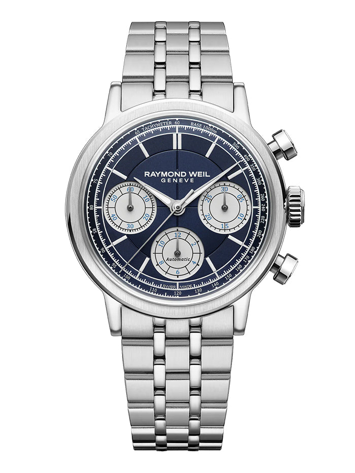 RAYMOND WEIL MILLESIME AUTOMATIC CHRONOGRAPH MIDNIGHT BLUE WATCH