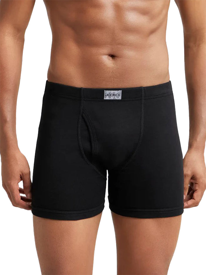 Men's Core Assorted Super Combed Cotton Rib Solid Boxer Brief with Ultrasoft and Durable Waistband