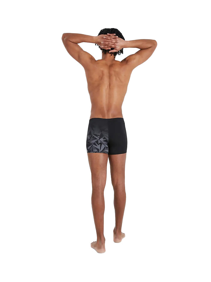 Speedo Men&#39;s Allover V-Cut Aquashort Black Grey - 8097349023