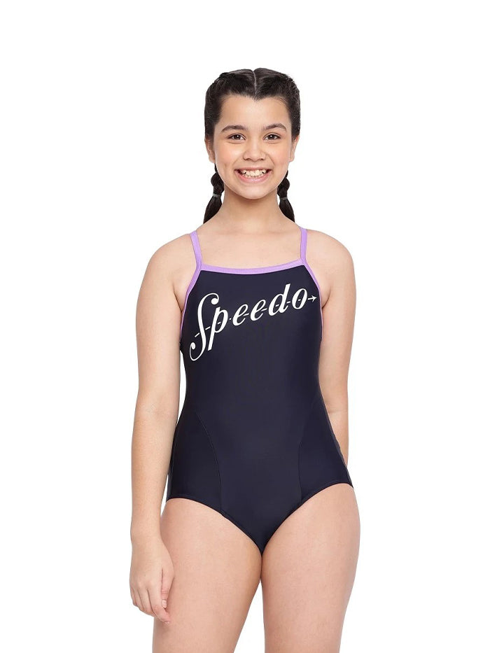 Speedo Junior Female Gala Logo Thin Strap Muscle Back - 811343P071