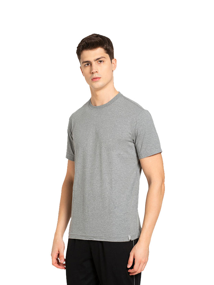 Men's Super Combed Cotton Rich Solid Round Neck