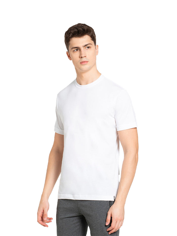 Men&#39;s Cotton Solid Round Neck Half Sleeve T-Shirt