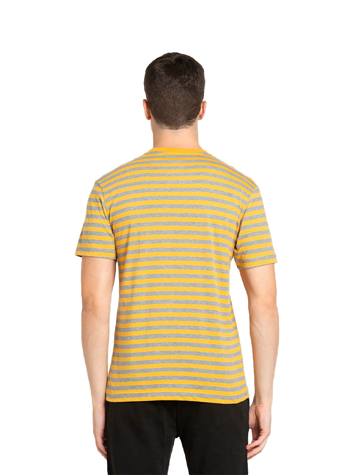 Men&#39;s Cotton Striped Round Neck Half Sleeve T-Shirt