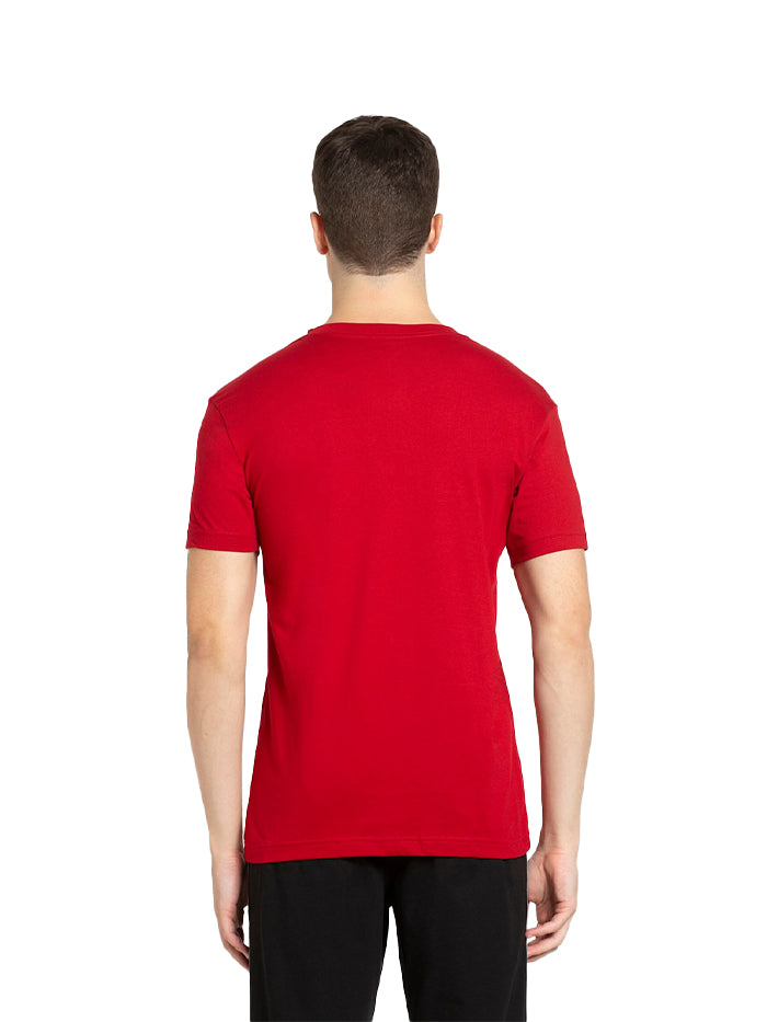 Men&#39;s Red Cotton Half Sleeve T-Shirt