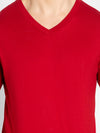 Men&#39;s Red Cotton Half Sleeve T-Shirt