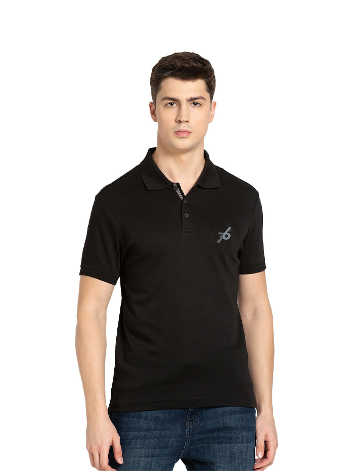 Men's Cotton Rich Solid Half Sleeve Polo T-Shirt