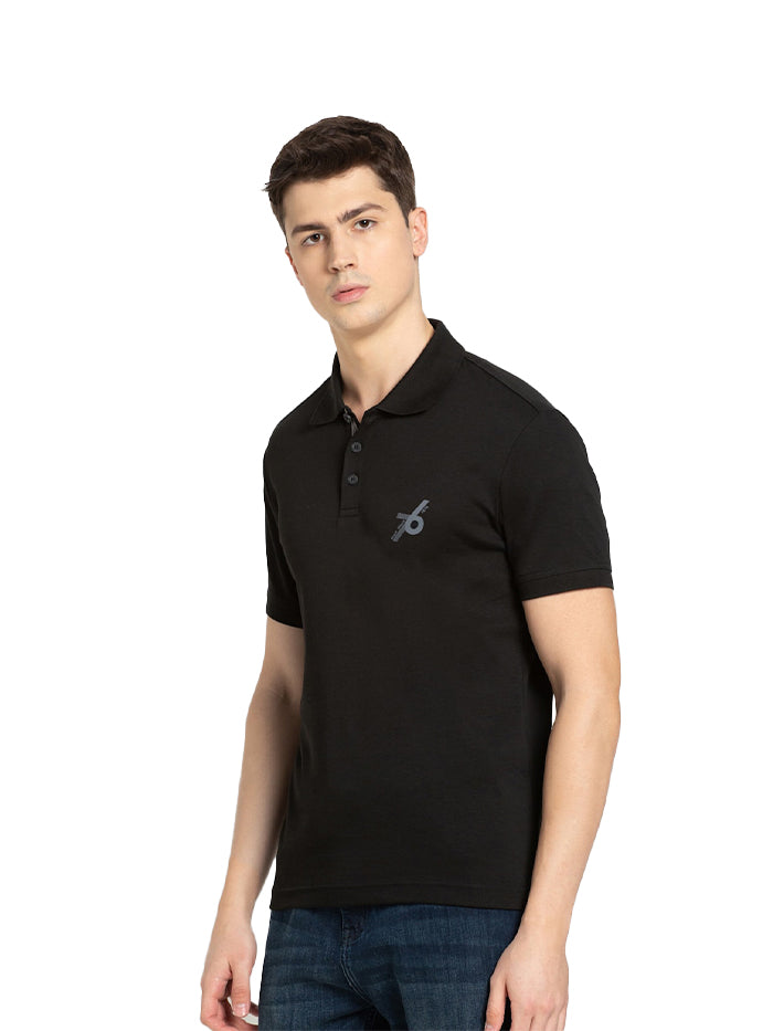 Men&#39;s Cotton Rich Solid Half Sleeve Polo T-Shirt