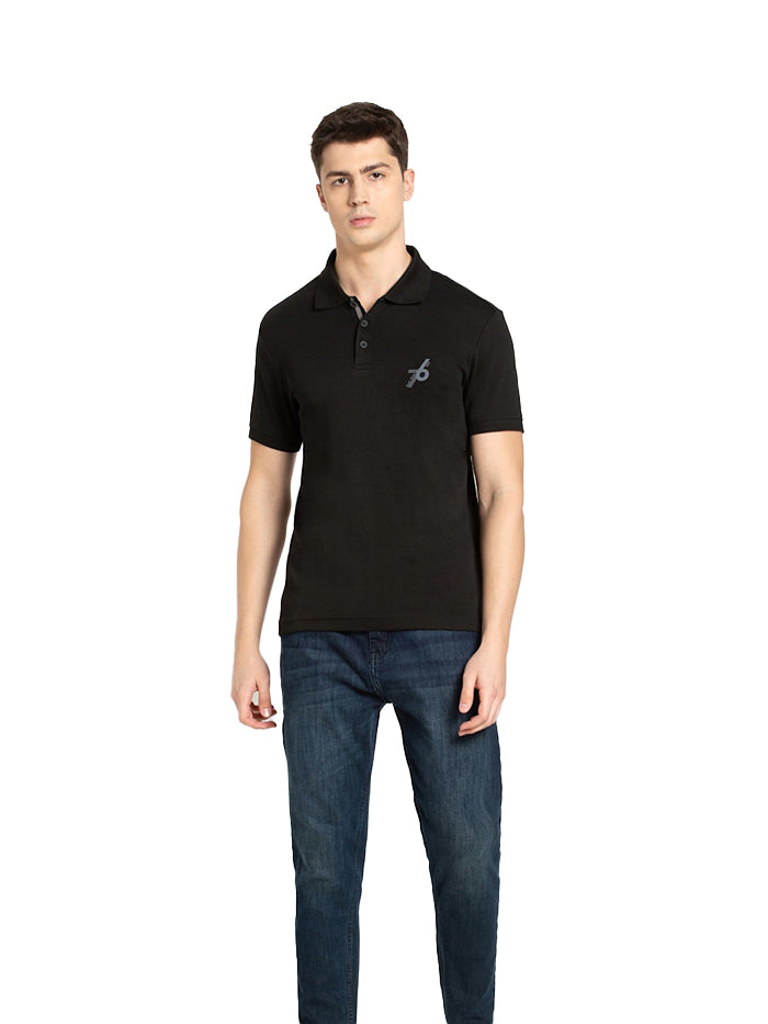 Men's Cotton Rich Solid Half Sleeve Polo T-Shirt