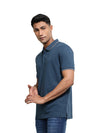 Men&#39;s Mid Night Navy Cotton Polo T-Shirt