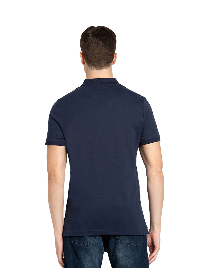 Men&#39;s Navy Cotton Half Sleeve Polo T-Shirt