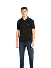 Men&#39;s Black Cotton Polo T-Shirt