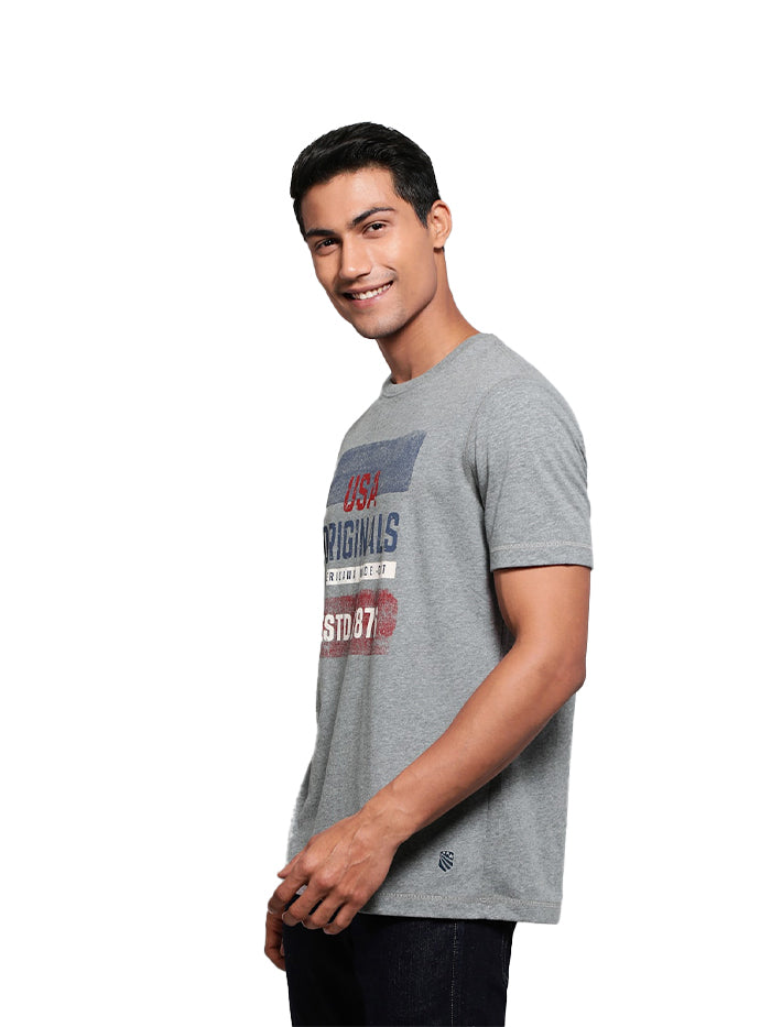 Men&#39;s Graphic Printed Half Sleeve T-Shirt