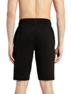 Men&#39;s Black Super Combed Cotton Straight Fit Solid Shorts