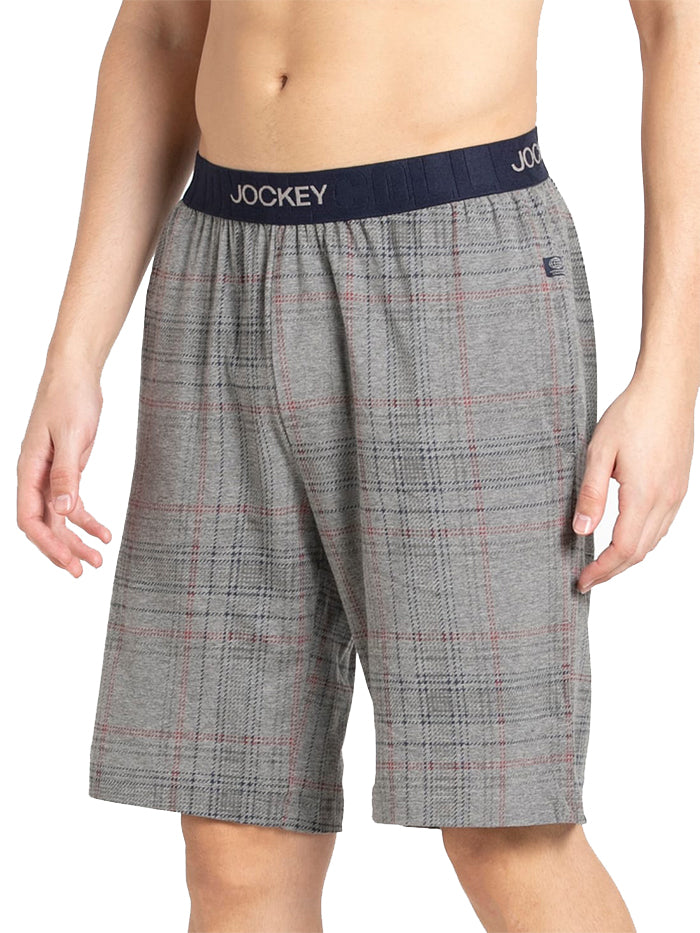 Men&#39;s Cotton Regular Fit Checkered Sleep Shorts